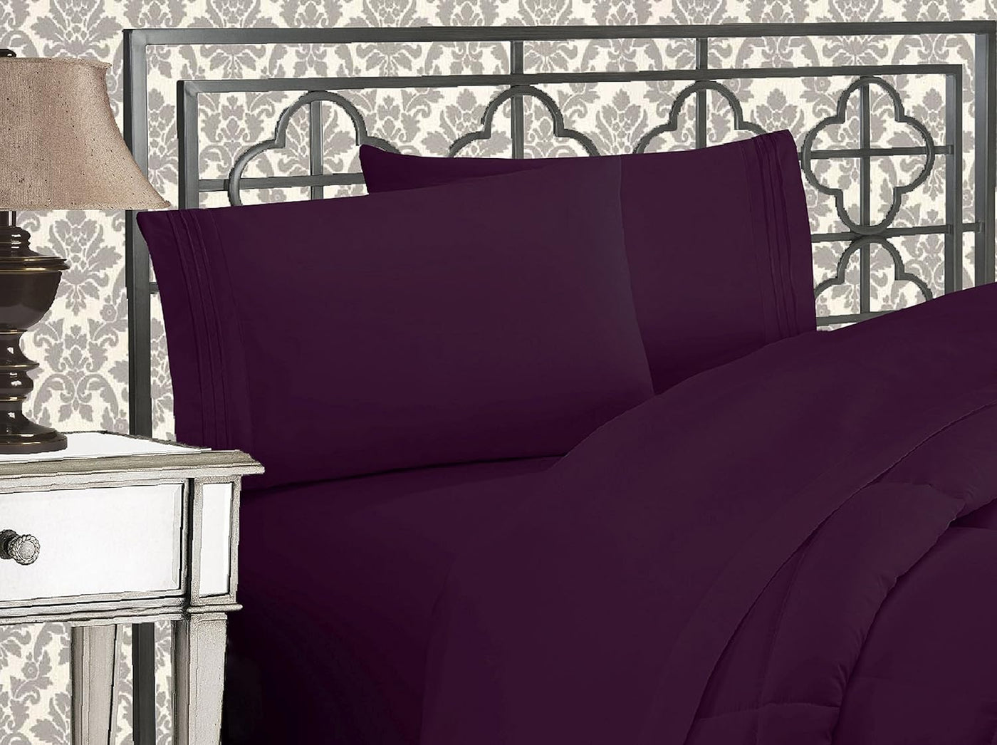 Queen 4-Pc Microfiber Sheet Set – Cream, 1500TC