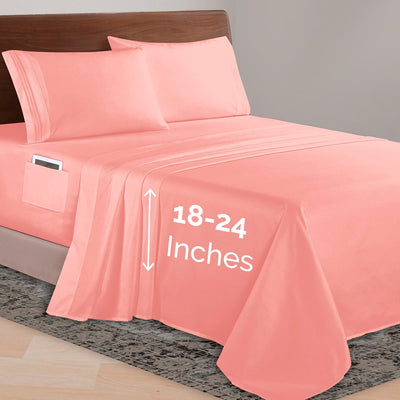 Queen 4-Pc Microfiber Sheet Set – Cream, 1500TC