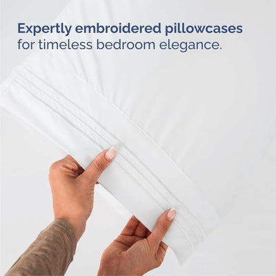 Queen 4-Pc White Sheet Set – Soft, Cooling, Luxury