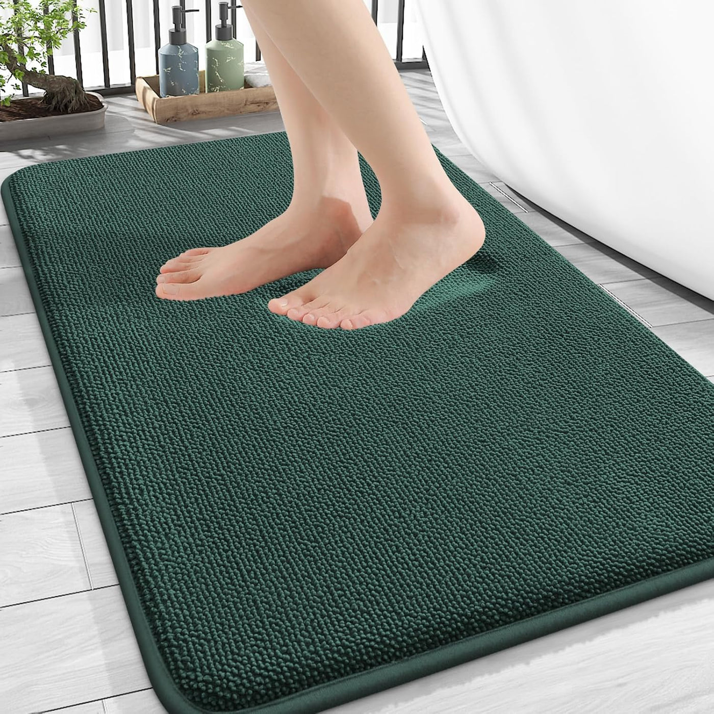 Memory Foam Bath Mat – 30x20 Grey, Soft & Absorbent