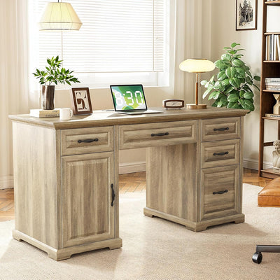 Farmhouse 60" Executive Desk – Rustic Office Desk