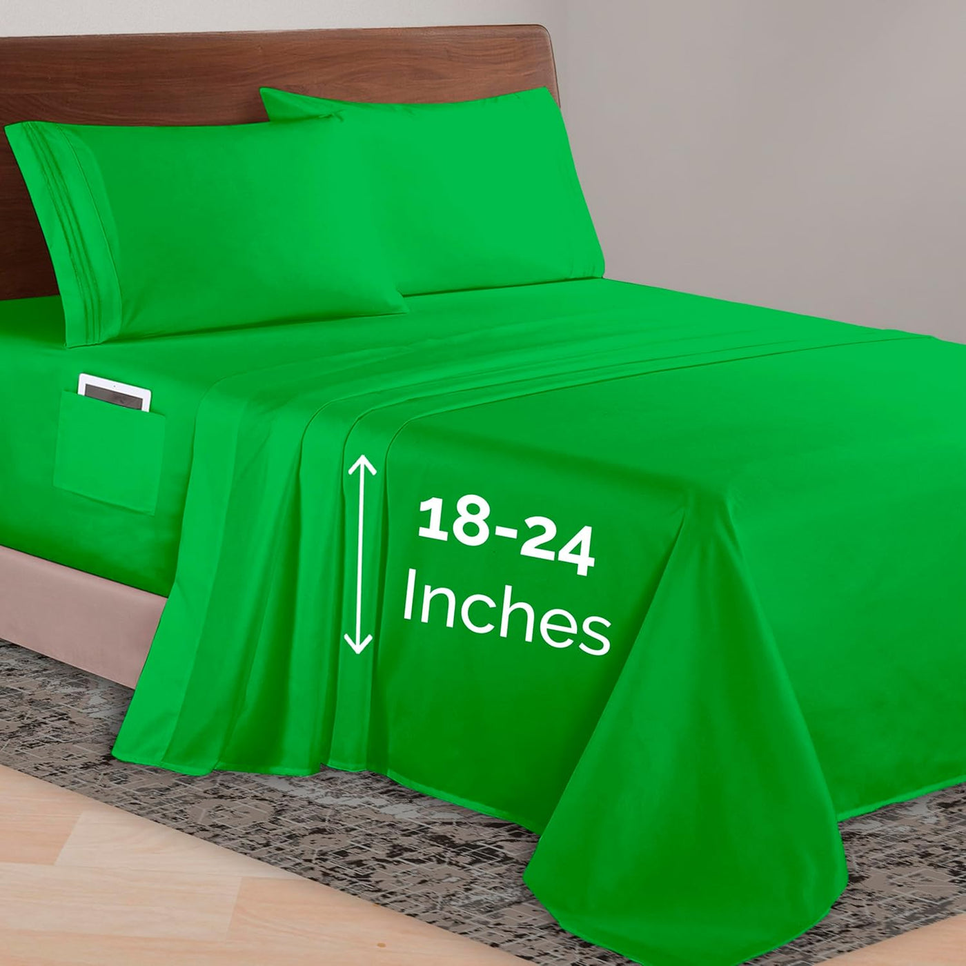 Queen 4-Pc Microfiber Sheet Set – Cream, 1500TC