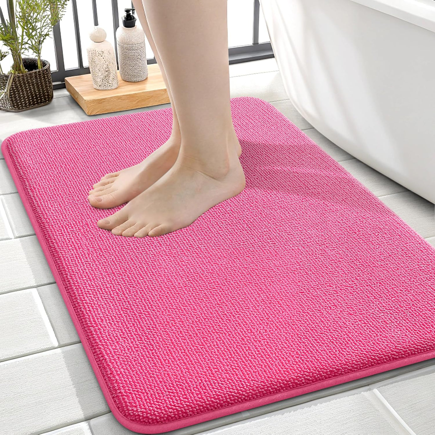 Memory Foam Bath Mat – 30x20 Grey, Soft & Absorbent