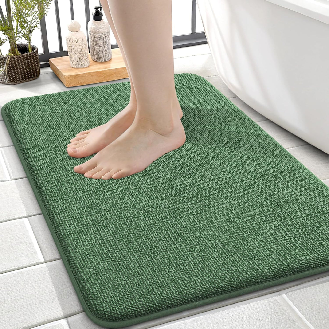 Memory Foam Bath Mat – 30x20 Grey, Soft & Absorbent