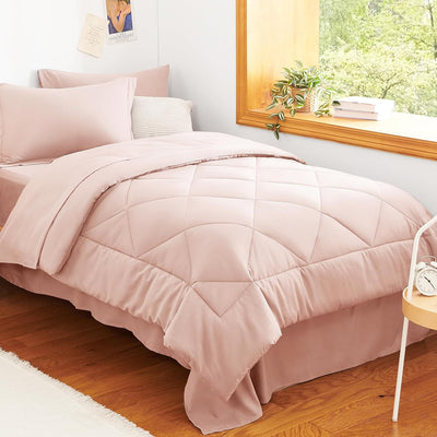 King Size Comforter Set – 7 Piece Dark Grey