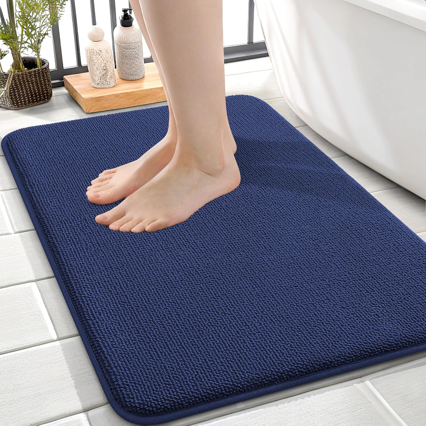 Memory Foam Bath Mat – 30x20 Grey, Soft & Absorbent