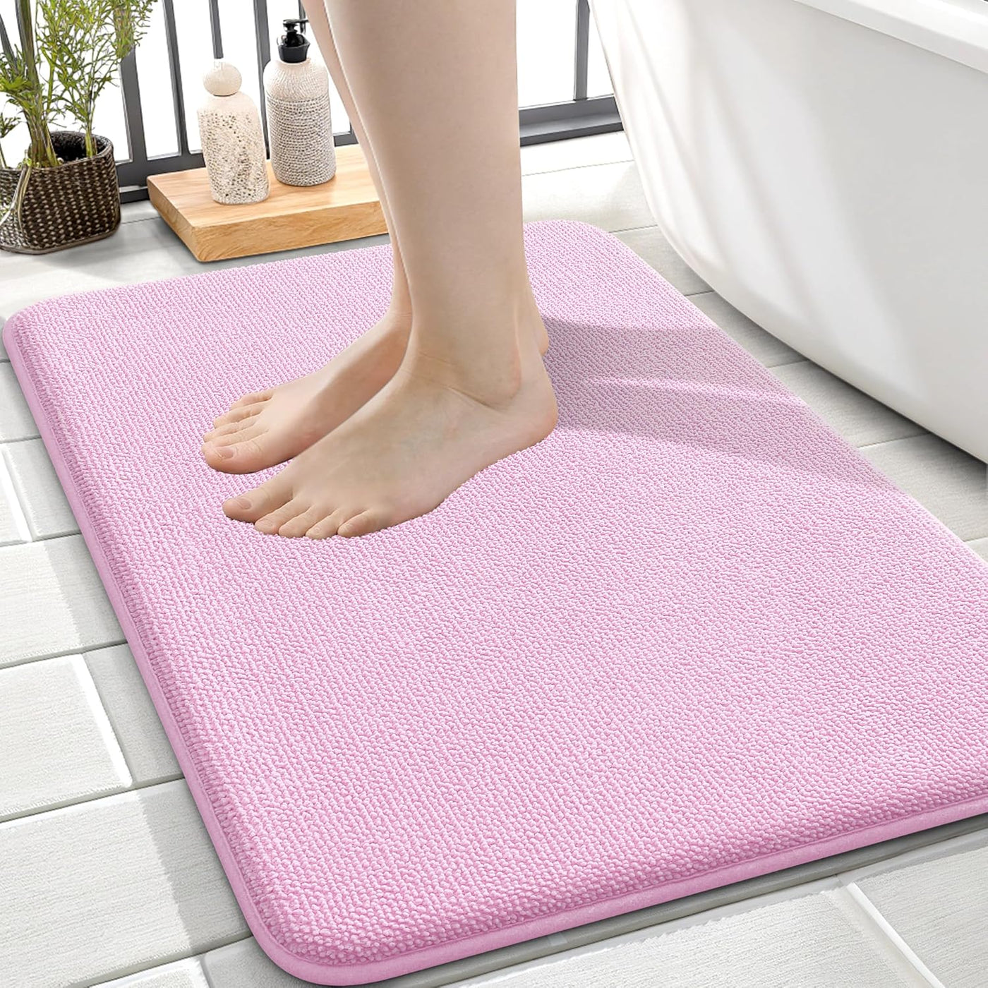 Memory Foam Bath Mat – 30x20 Grey, Soft & Absorbent