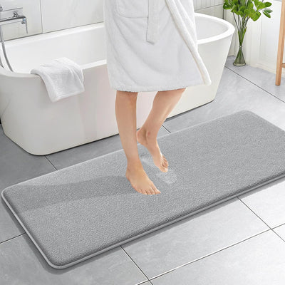 Memory Foam Bath Mat – 30x20 Grey, Soft & Absorbent