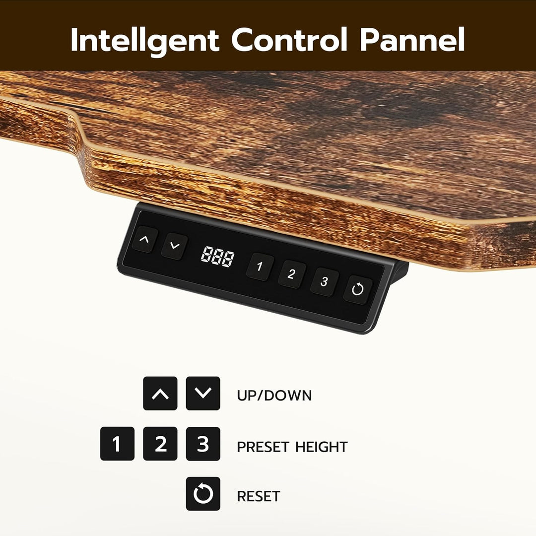 59" L-Shaped Standing Desk – Adjustable Electric Desk