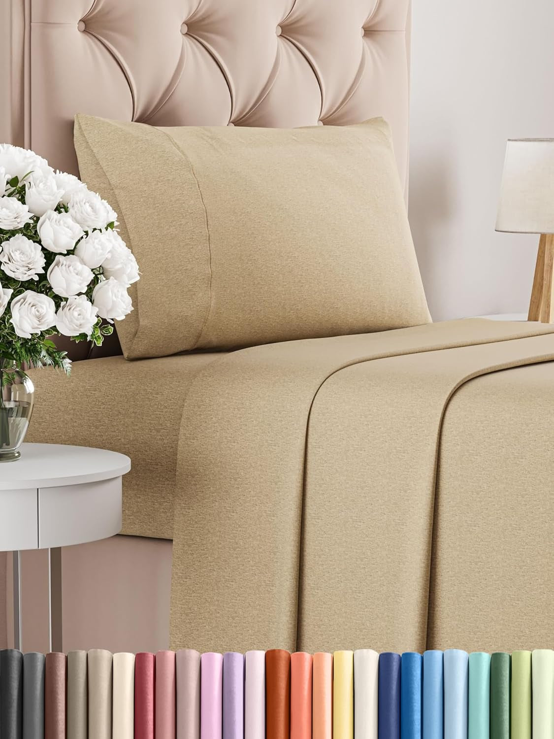 Queen 4-Pc White Sheet Set – Soft, Cooling, Luxury