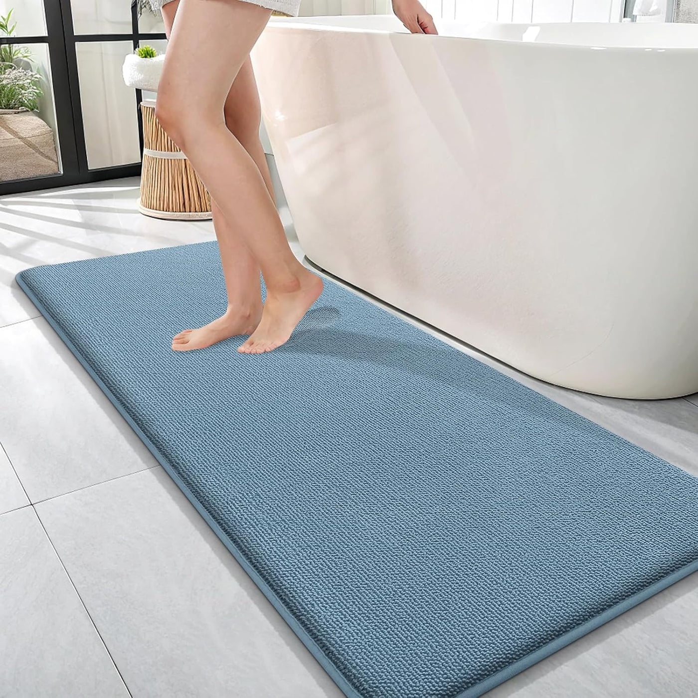 Memory Foam Bath Mat – 30x20 Grey, Soft & Absorbent