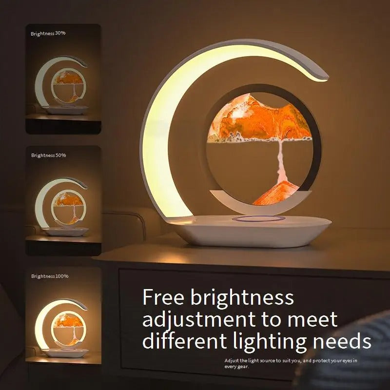 LumiFlow™ Wireless Charging Quicksand Lamp