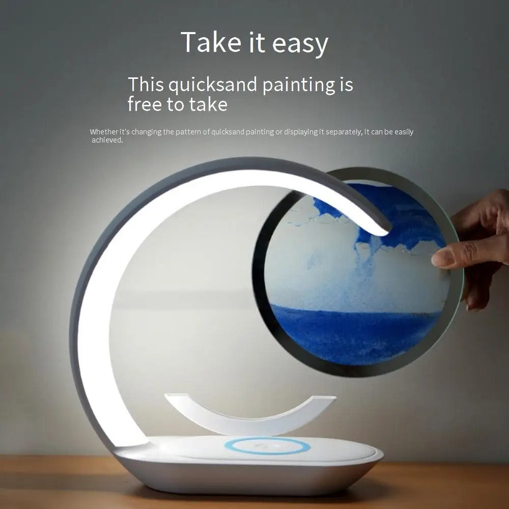 LumiFlow™ Wireless Charging Quicksand Lamp