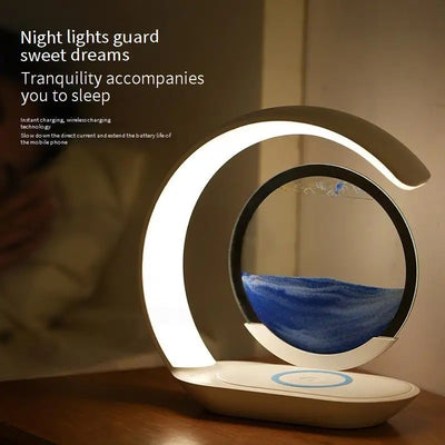 LumiFlow™ Wireless Charging Quicksand Lamp