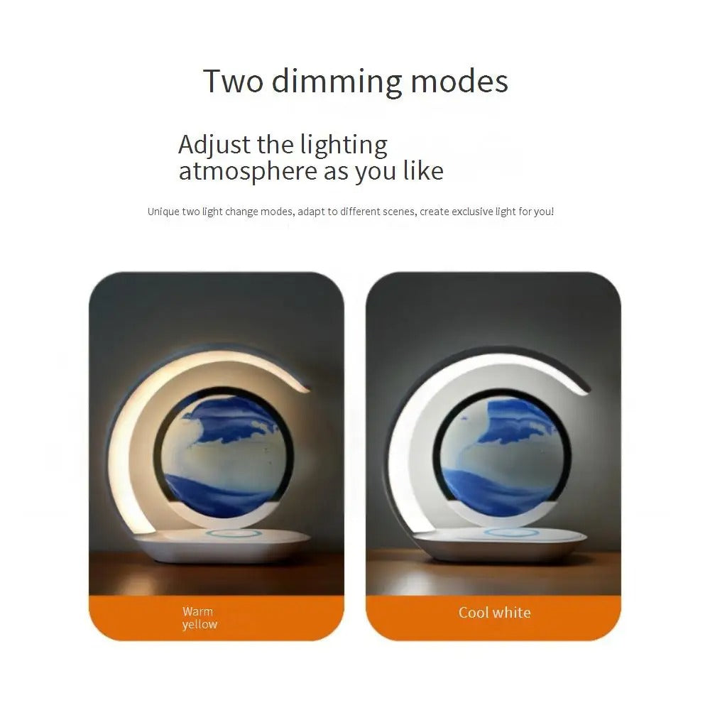 LumiFlow™ Wireless Charging Quicksand Lamp