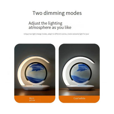 LumiFlow™ Wireless Charging Quicksand Lamp